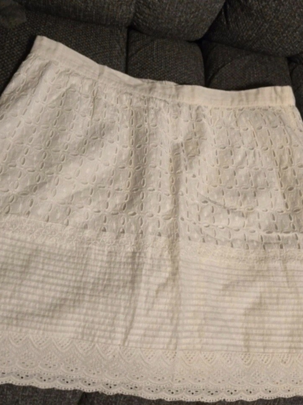 NWT Vintage Lucky Brand White lace skirt XL